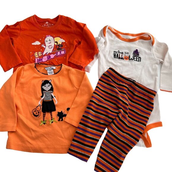 Baby Girls Halloween Outfit Bundle 12M Just One You Carters The Childrens Place - Picture 1 of 12